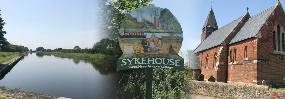 Welcome banner with views of Sykehouse
